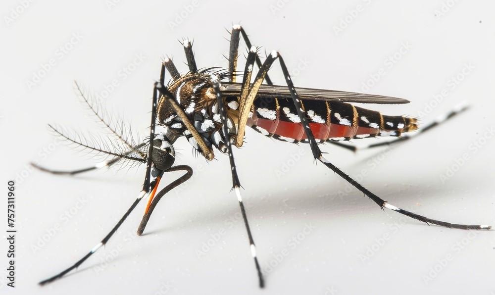 Illustration d'un moustique tigre (aedes albopictus)